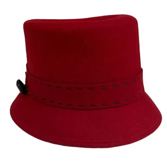 betmar | Accessories | Betmar Vintage Italian Felt Wool Red  display picture 1